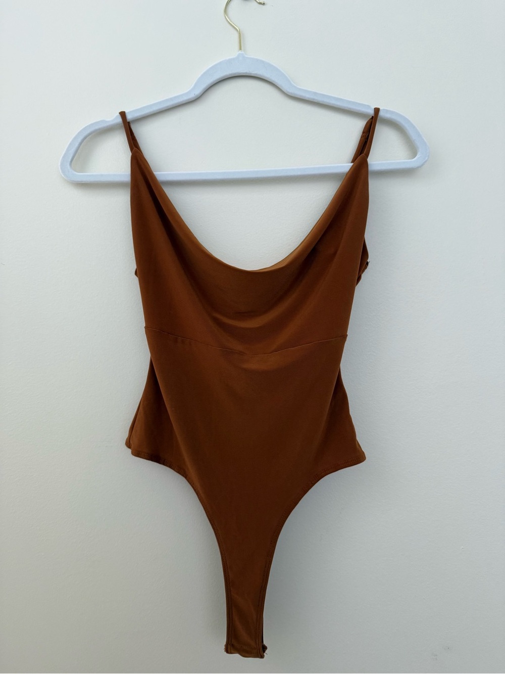 meraki Brown Cowl Neck Kids One-Piece